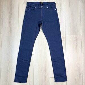 Civilianaire x Allen Edmonds Mens Blue Comfort Stretch Slim Fit Jean W32 L34 USA